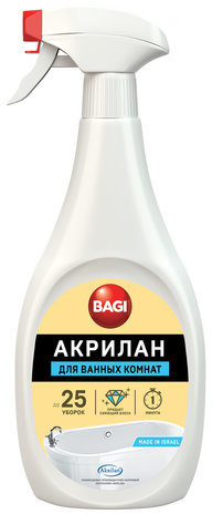 Чистящее средство 500 мл BAGI АКРИЛАН, для ванной комнаты и сантехники, спрей, B-208214-N