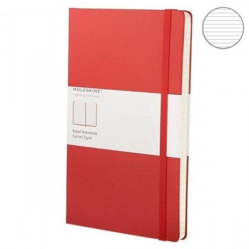 Moleskine Блокнот Moleskine CLASSIC POCKET 90*140мм, 192стр., красный, линейка, тв.обл., фикс.резинка MM710R