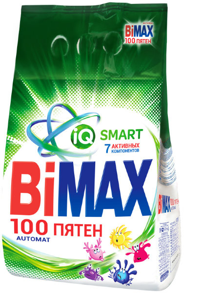 Порошок для машинной стирки BiMax "100 пятен", 4,5кг