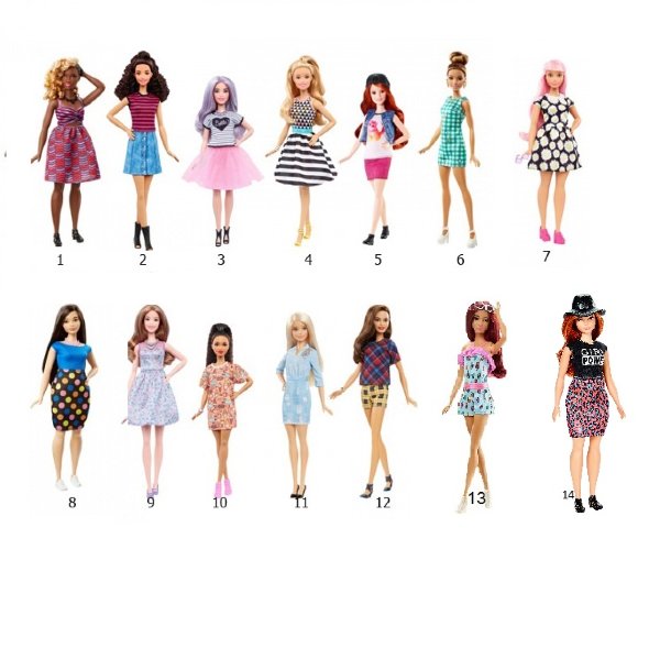 Mattel  Barbie Куклы из серии Игра с модой