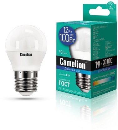 Светодиодная лампа Camelion LED12-G45/865/E27