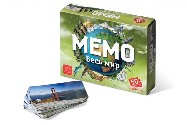 Нескучные игры Мемо Весь мир арт.7204 (50 карточек)