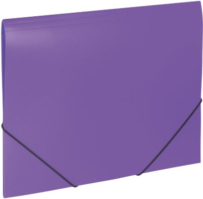 Папка на резинках BRAUBERG "Office", фиолетовая, до 300 листов, 500 мкм
