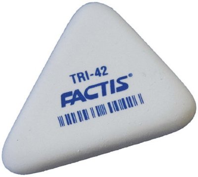 Резинка стирательная FACTIS TRI 42, треугольная, 45х35х8 мм, мягкая, синтетический каучук