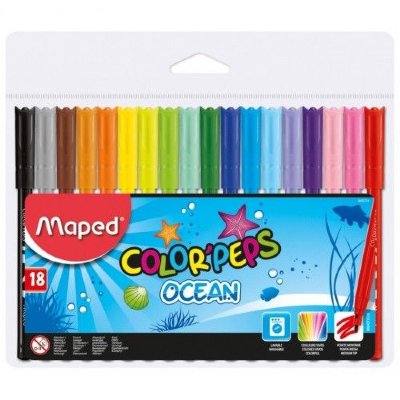 Maped Фломастеры 18цв "Color peps ocean", суперсмываемые 845721