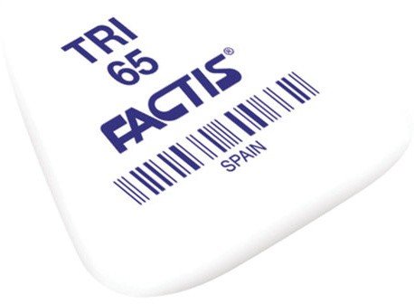Резинка стирательная FACTIS TRI 65, треугольная, 36х33х6 мм, мягкая, синтетический каучук