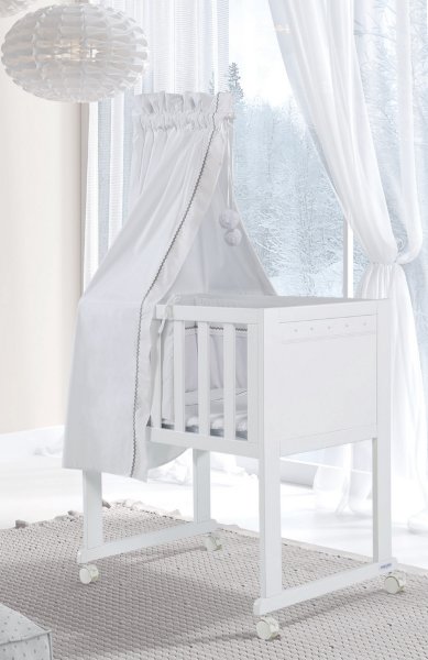 Колыбель с текстилем Micuna Spring MO-1783(White)