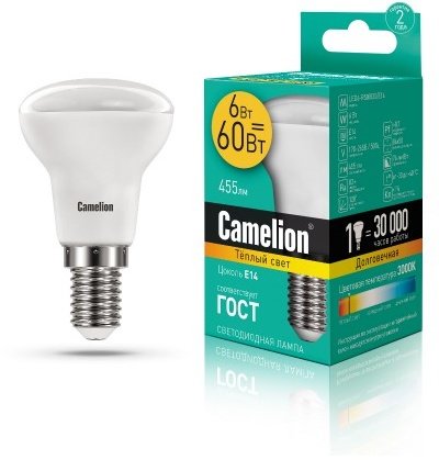 Светодиодная лампа Camelion LED6-R50/830/E14