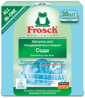 Таблетки для посудомоечных машин 30 шт. FROSCH "СОДА" (), ЭКО, 713617