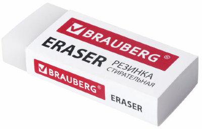 Ластик BRAUBERG EXTRA, 60х24х11 мм, бумажный рукав, ЭКО-ПВХ, 228074