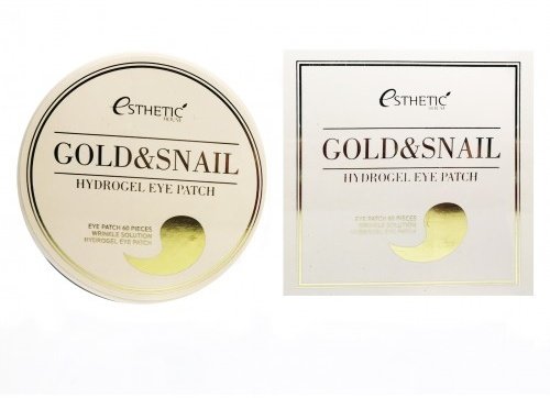 ESTHETIC HOUSE Gold & Snail Hydrogel Eye Patch - Гидрогелевые патчи для глаз с коллоидным золотом и муцином улитки, 60 шт.