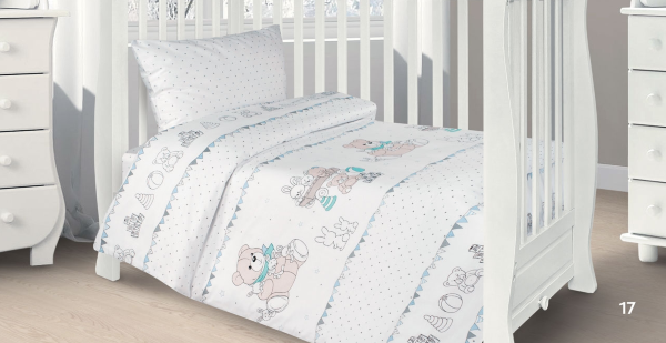 Постельное белье в детскую кроватку 120*60 Ecotex Kids Collection Сатин-комфорт 17