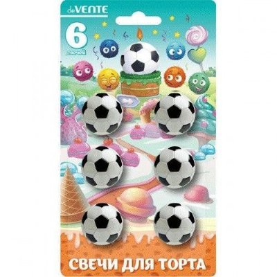 deVENTE Свечи для торта Football, 6шт 9060803