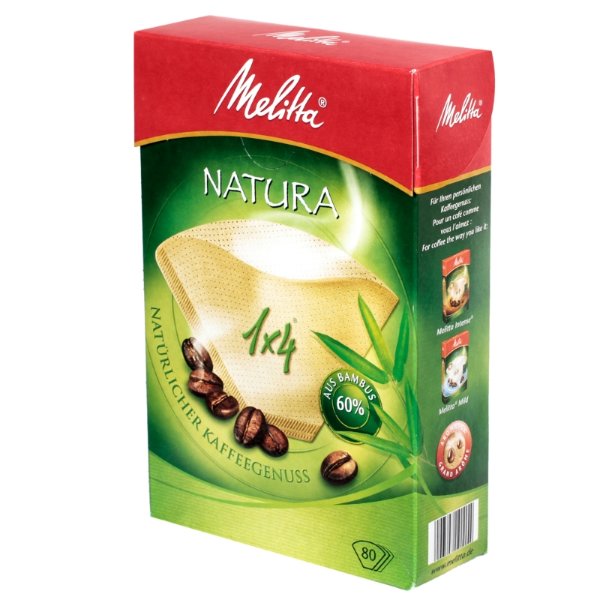 Фильтры бумажные Melitta для заваривания кофе 1х4/80, натура