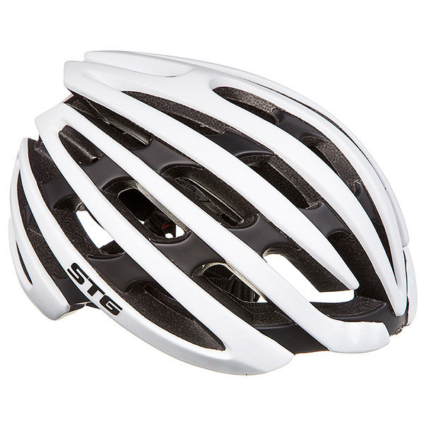Шлем STG, размер L (58-61) cm , HB97-B бело/черный, с фикс застежкой ***МСК