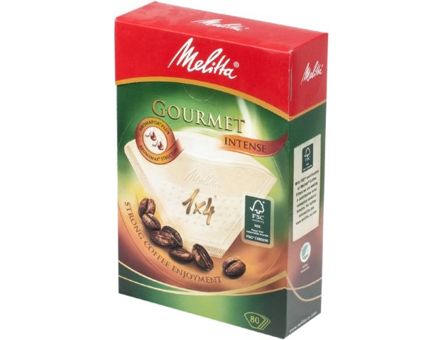 Фильтры бумажные Melitta для заваривания кофе 1х4/80, Гурмэ Интенс