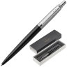 Ручка шариковая PARKER "Jotter Core Bond Street Black CT", корпус черный, хромированные детали, синяя, 1953184