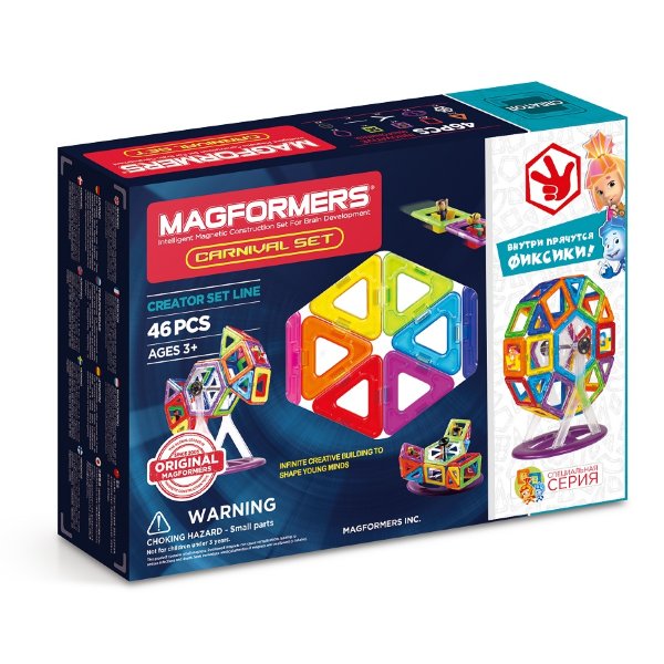 Магнитный конструктор Magformers Carnival set спецсерия с фиксиками