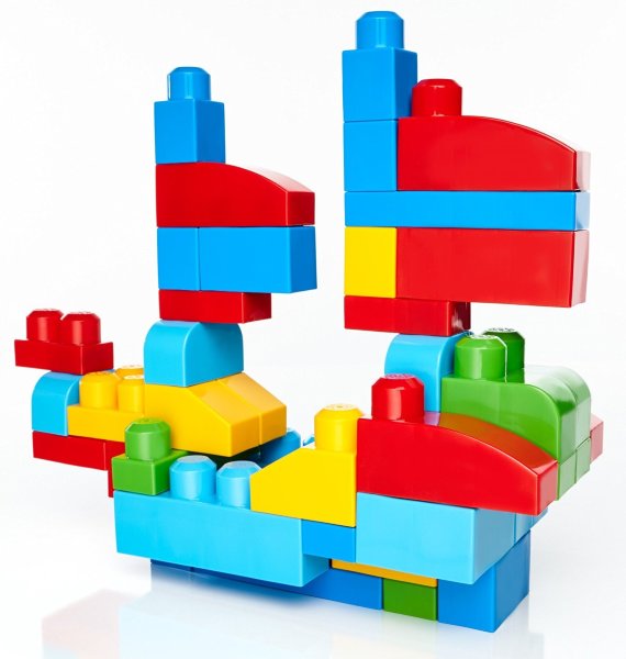 Mega Bloks Большой конструктор First Builders Классический 80 деталей