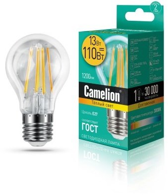 Светодиодная лампа Camelion LED13-A60-FL/830/E27