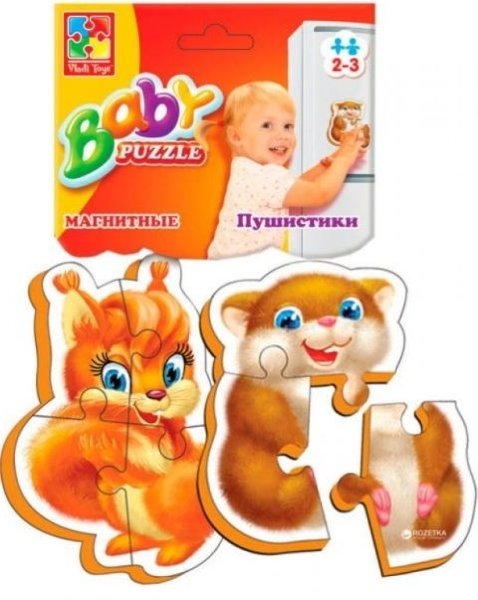 Мягкие магнитные'Baby puzzle'Пушистики