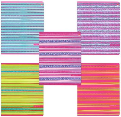 Тетрадь А5, 48 л., АЛЬТ, скоба, клетка, глянцевый лак, "FRESH - НАСТРОЕНИЕ" (5 видов)
