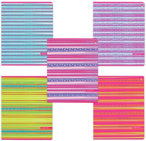 Тетрадь А5, 48 л., АЛЬТ, скоба, клетка, глянцевый лак, "FRESH - НАСТРОЕНИЕ" (5 видов)
