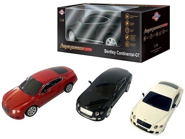 Wincars DS-2013 Bentley Continental GT (лицензия), Р/У, масштаб 1:24, ЗУ в комплекте