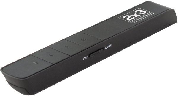 Указка-презентер лазерная "2х3", радиус действия 50 м, USB-ресивер, красный луч