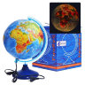 Глобен Глобус д-р 250 Физико-политический, подсветка, классик, рельефный, евро, карт.короб Ке022500195