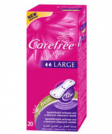 Ежедневные салфетки Сarefree PLUS LARGE FRESH 20 шт