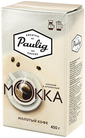 Кофе молотый PAULIG (Паулиг) "Mokka", натуральный, 450 г, вакуумная упаковка, 16674