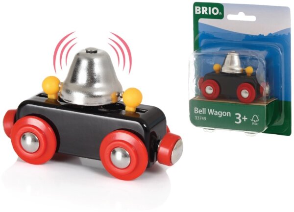 BRIO вагончик с сигнал.колокольчиком,звон при движ.,8х4х5см,кор.