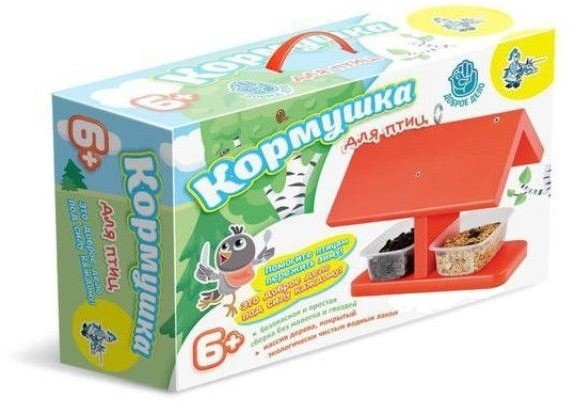 Кормушка для птиц (красная) Доброе дело