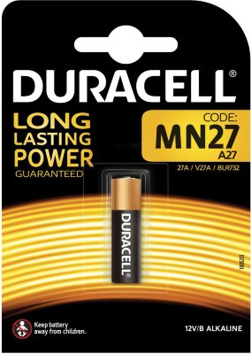 Батарейка DURACELL MN27, Alkaline, в блистере, 12 В