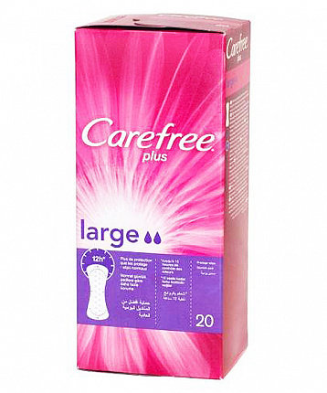 Ежедневные салфетки Сarefree PLUS LARGE 20 шт