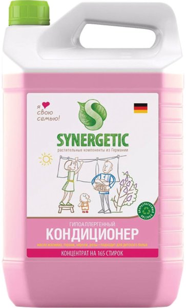 Кондиционер-ополаскиватель для белья 5 л SYNERGETIC "Аромагия", гипоаллергенный, концентрат