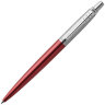 Ручка гелевая PARKER "Jotter Kensington Red CT", корпус красный, детали из нержавеющей стали, черная, 2020648