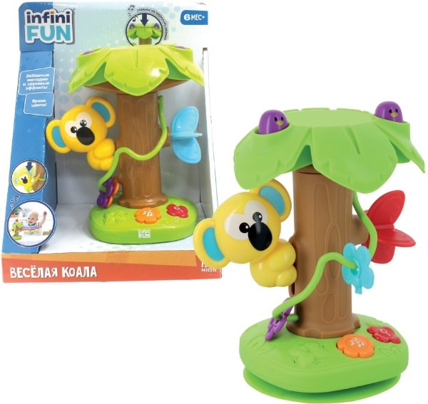 1toy Kidz Delight Игрушка Весёлая Коала,20*13,9*25см, кор.