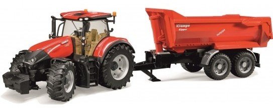 Трактор Case IH Optum 300 CVX с прицепом Krampe Tandem-Halfe