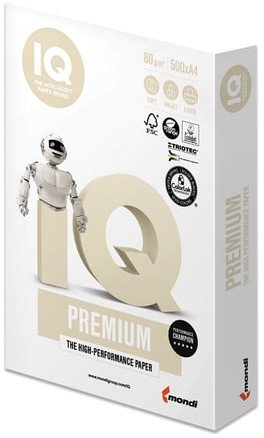 Бумага офисная А4, класс А, IQ PREMIUM, 80 г/м2, 500л, Mondi, белизна 170% (CIE)