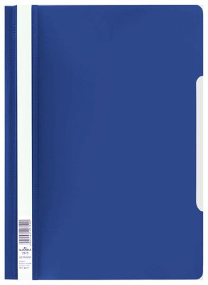 Скоросшиватель пластиковый DURABLE, А4, 150/180 мкм, темно-синий