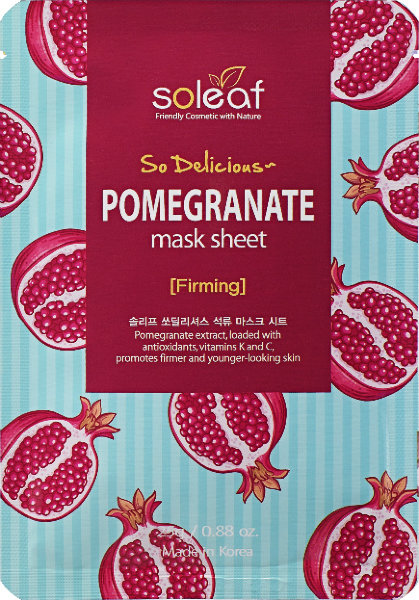 Укрепляющая маска для лица с гранатом So Delicious Pomegranate Mask Sheet