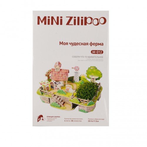 ZILIPOO 3D пазлы из пенокартона "Моя чудесная ферма" 38 дет. 3+ M-012