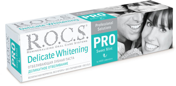 ROCS  PRO Зубная паста ДЕЛИКАТНОЕ ОТБЕЛИВАНИЕ Sweet Mint, 135 гр