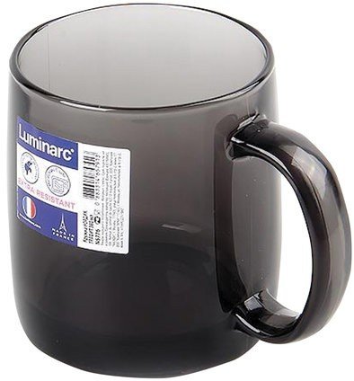 Кружка для чая и кофе, объем 380 мл, дымчатое стекло, "Nordic Graphite", LUMINARC