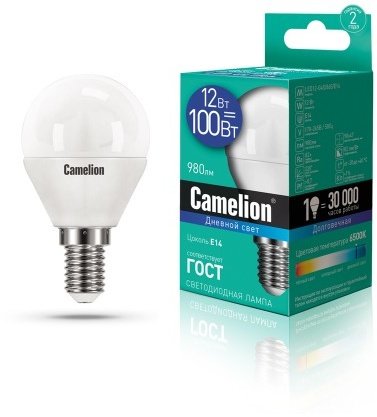 Светодиодная лампа Camelion LED12-G45/865/E14