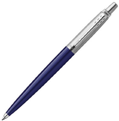 Ручка шариковая PARKER "Jotter Plastic CT", корпус синий, детали из нержавеющей стали, синяя, R0033170