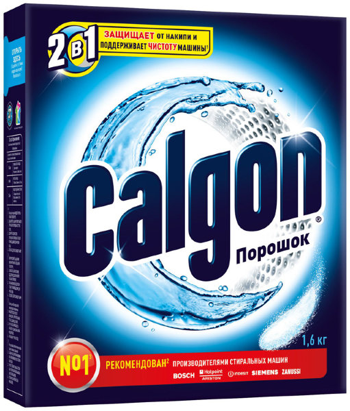 Смягчитель воды для стиральных машин Calgon 2в1, порошок, 1,6 кг