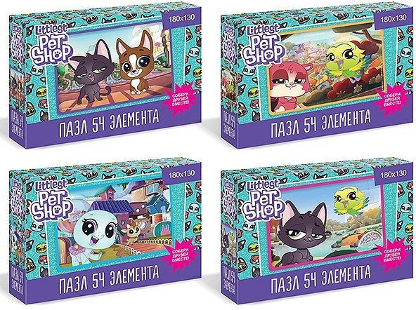 Littlest Pet Shop.Пазл Мини.54Эл.Прогулки по городу. в асс.04424